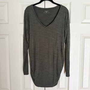 Motherhood Maternity Long Sleeve Shirt - Green L